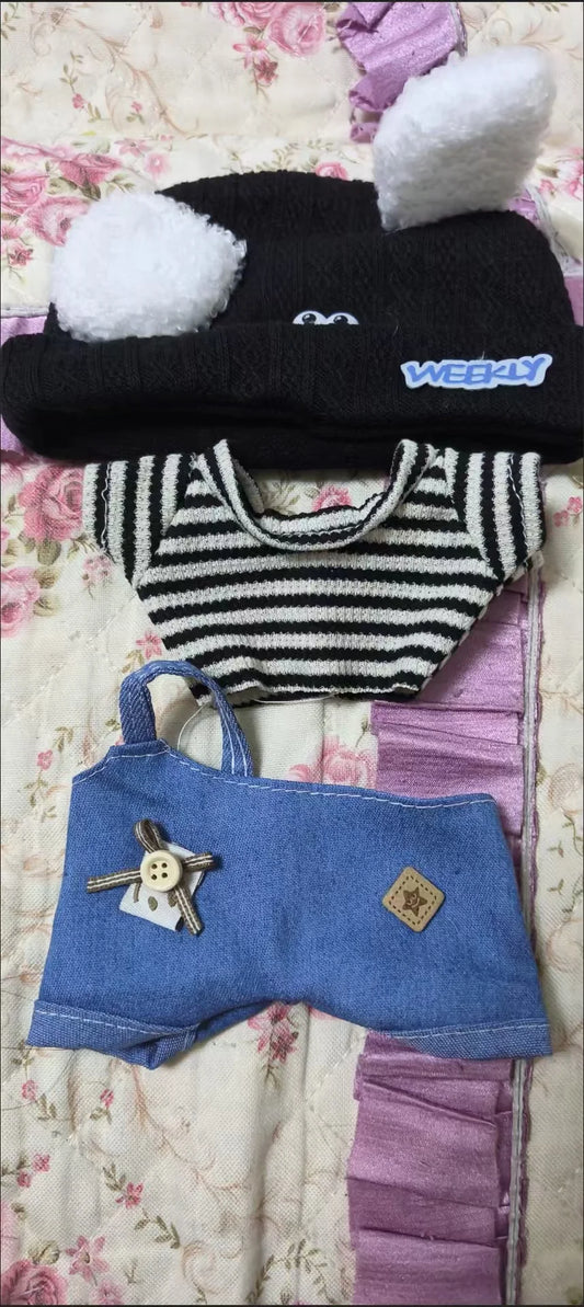 Ropa para peluches de 20cm con gorra