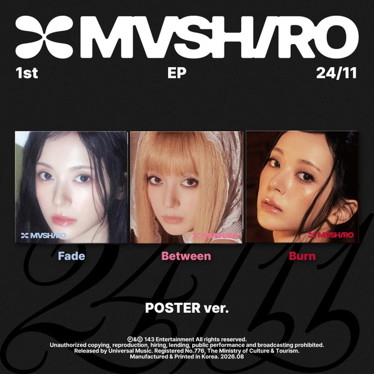 (PRE-ORDEN) MASHIRO - 24/11 [Poster Ver. - Random Cover]