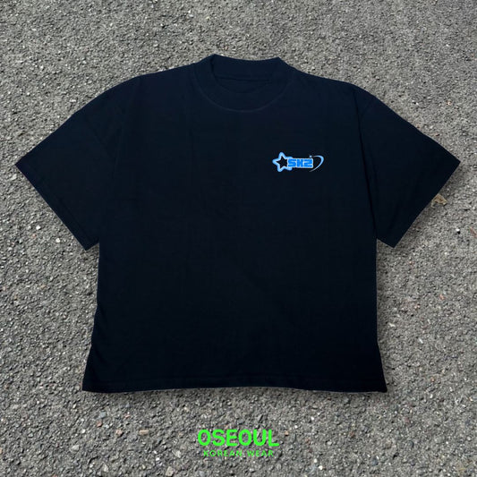 Playera Stray Kids "blue star logo" - BOXY FIT
