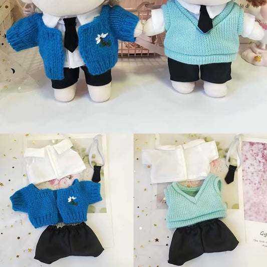 Ropa para peluches de 20cm (ropa celeste)