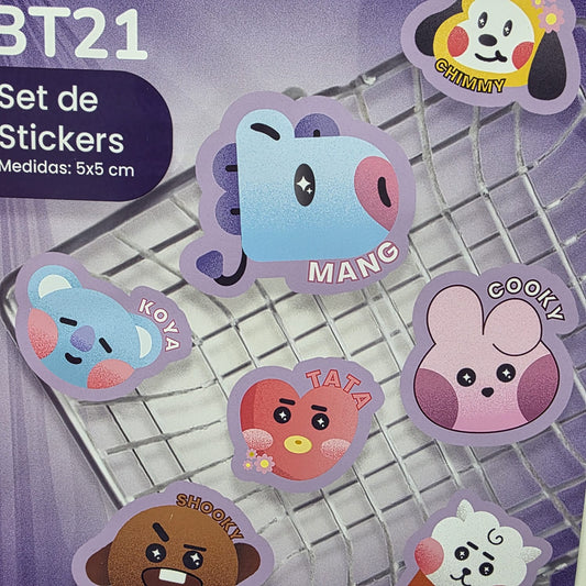 Set de Stickers BT21 (7 stickers) @maru.visual