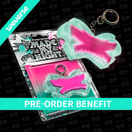 (POB) LE SSERAFIM - Made My Night (Glow Clicker Keychain Pink ver.)