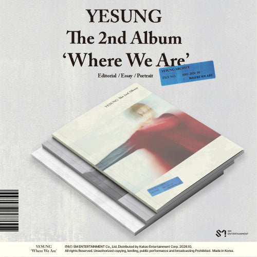 (PRE-ORDEN) YESUNG - Where We Are (Photobook Ver. - Random Cover)
